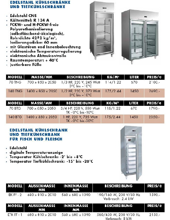 Edelstahl khlschrnke